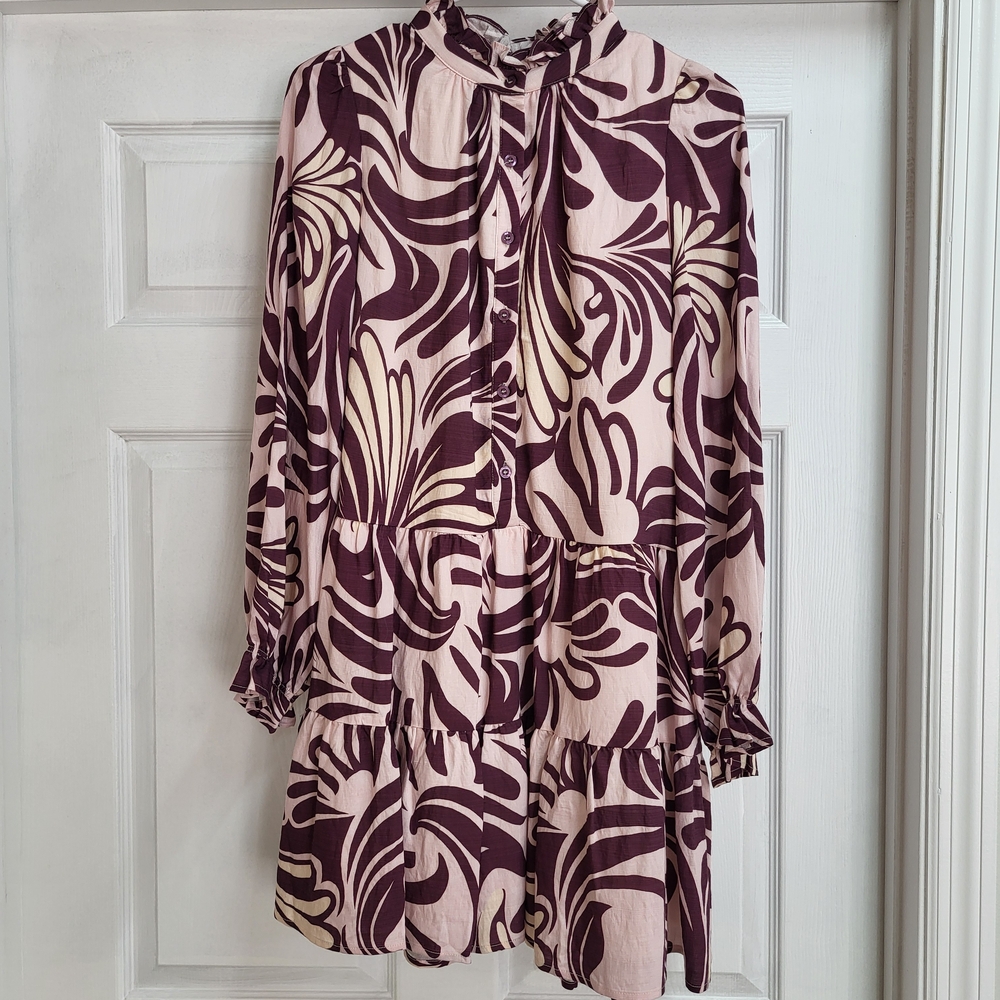 TCEC Plum and Blush Floral Dress